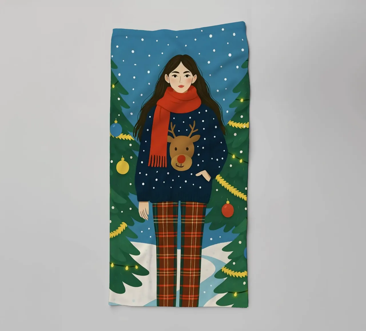 RUDOLPH LA RENNA DAL NASO ROSSO asciugamano da bagno da CHRISTMAS ART