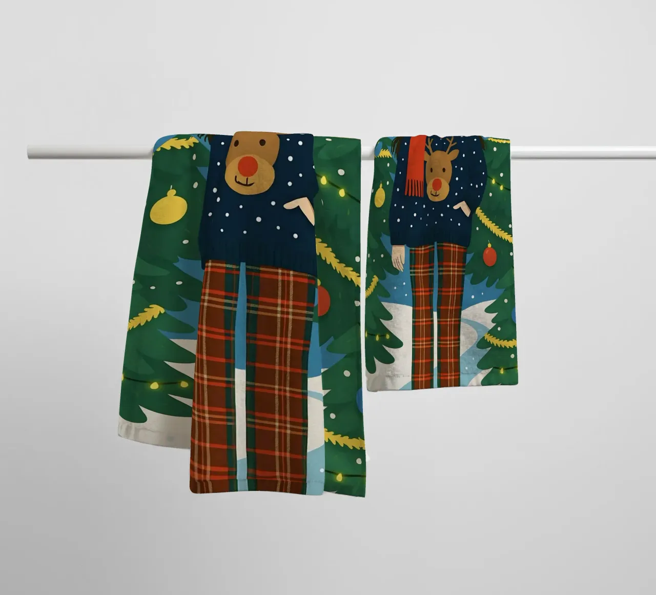 RUDOLPH THE RED NOSE REINDEER Handtuch von CHRISTMAS ART