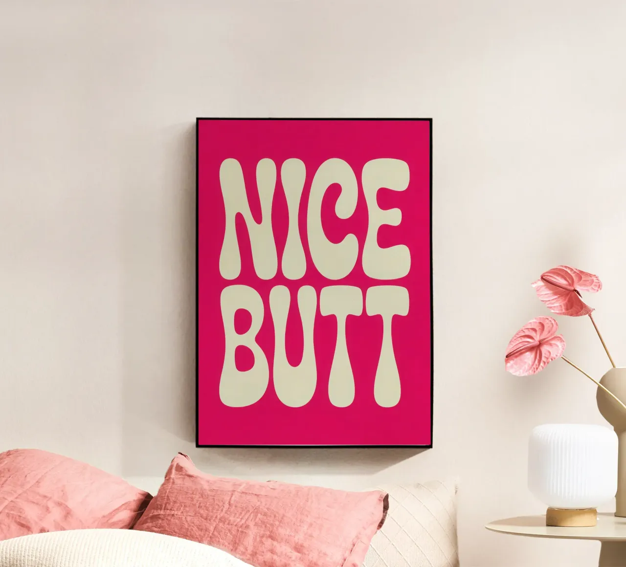 NICE BUTT plexiglas de Words by Niki