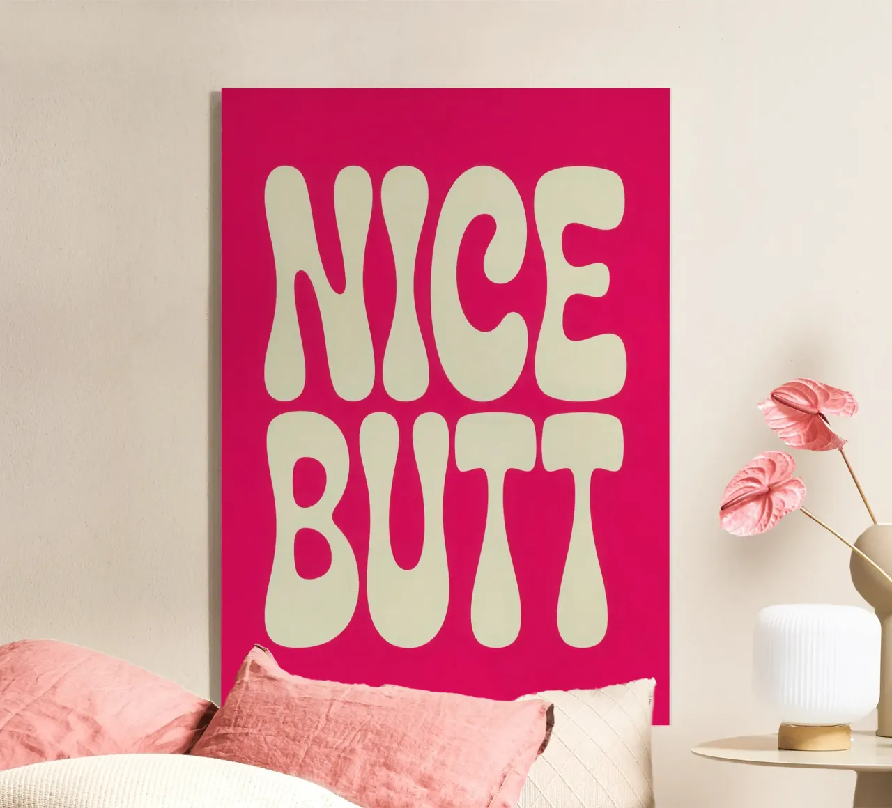 NICE BUTT plexiglas de Words by Niki