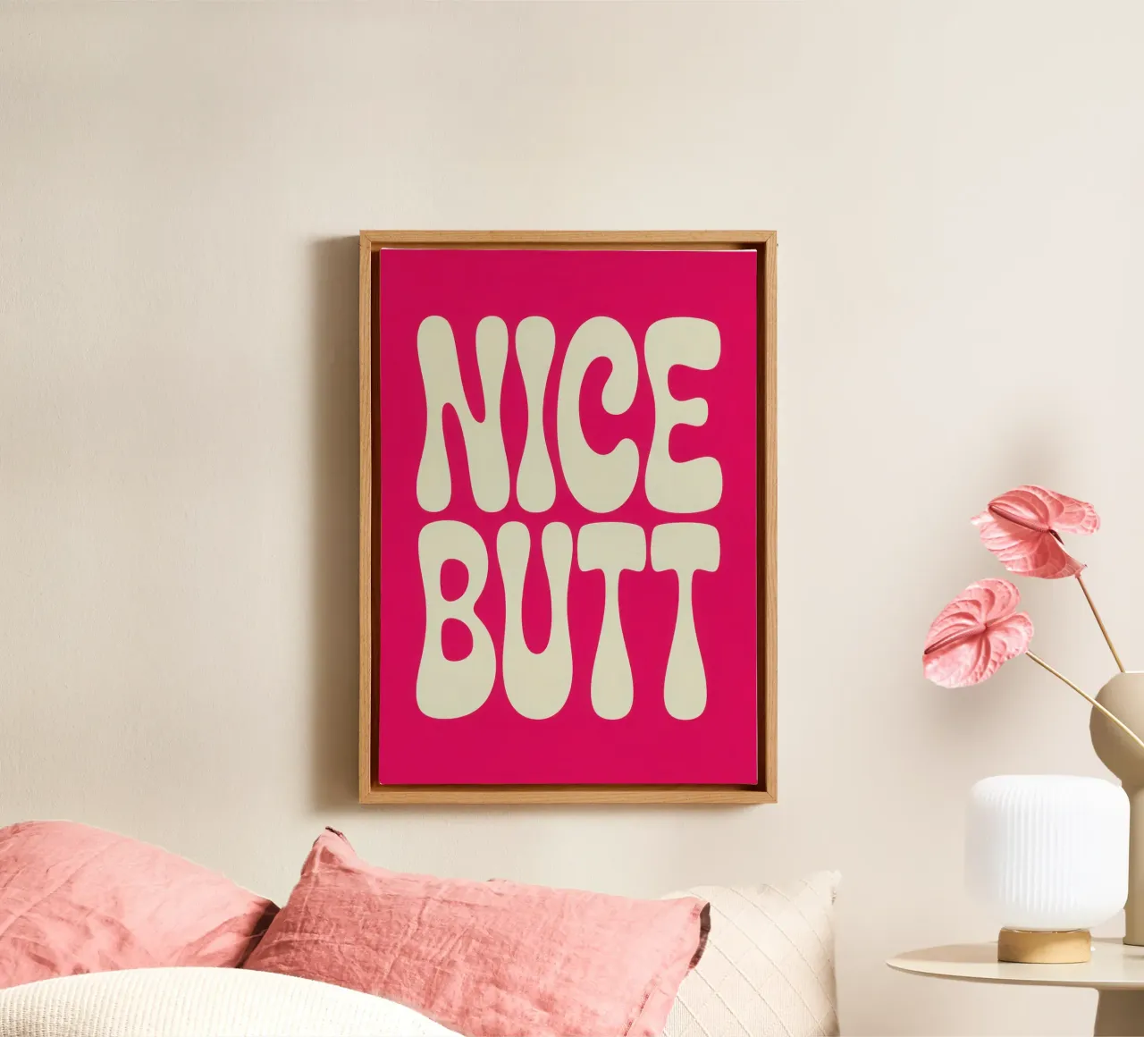 NICE BUTT tela da Words by Niki