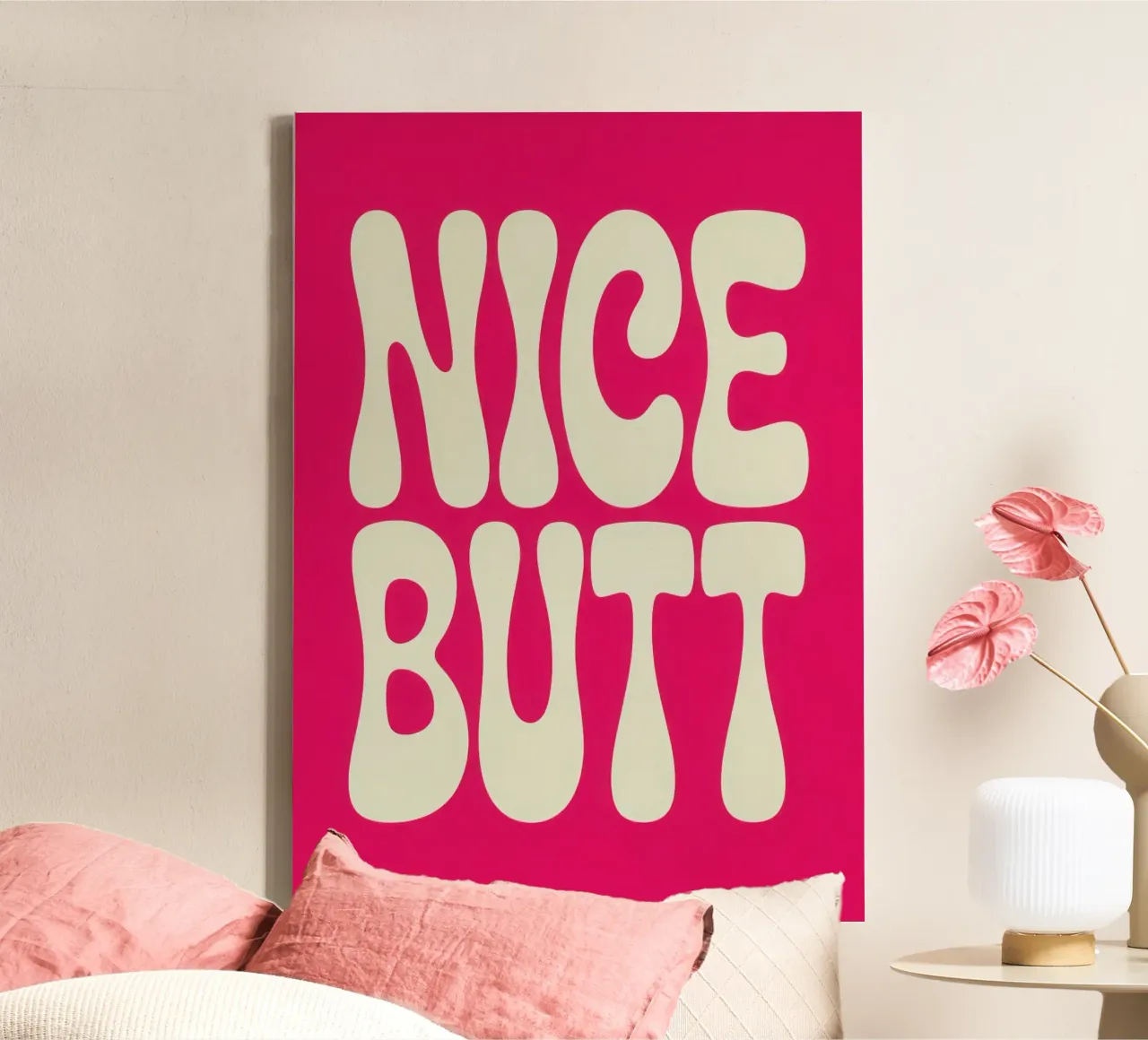 NICE BUTT tela da Words by Niki