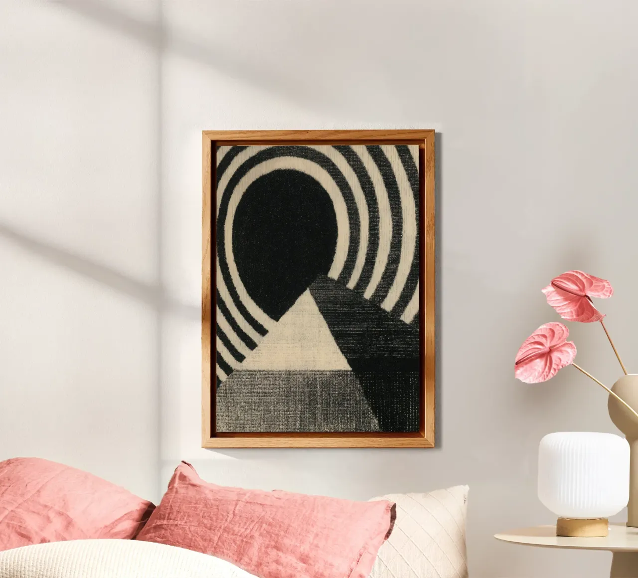 Abstract circle-triangle composition forex plate by Line & Perception