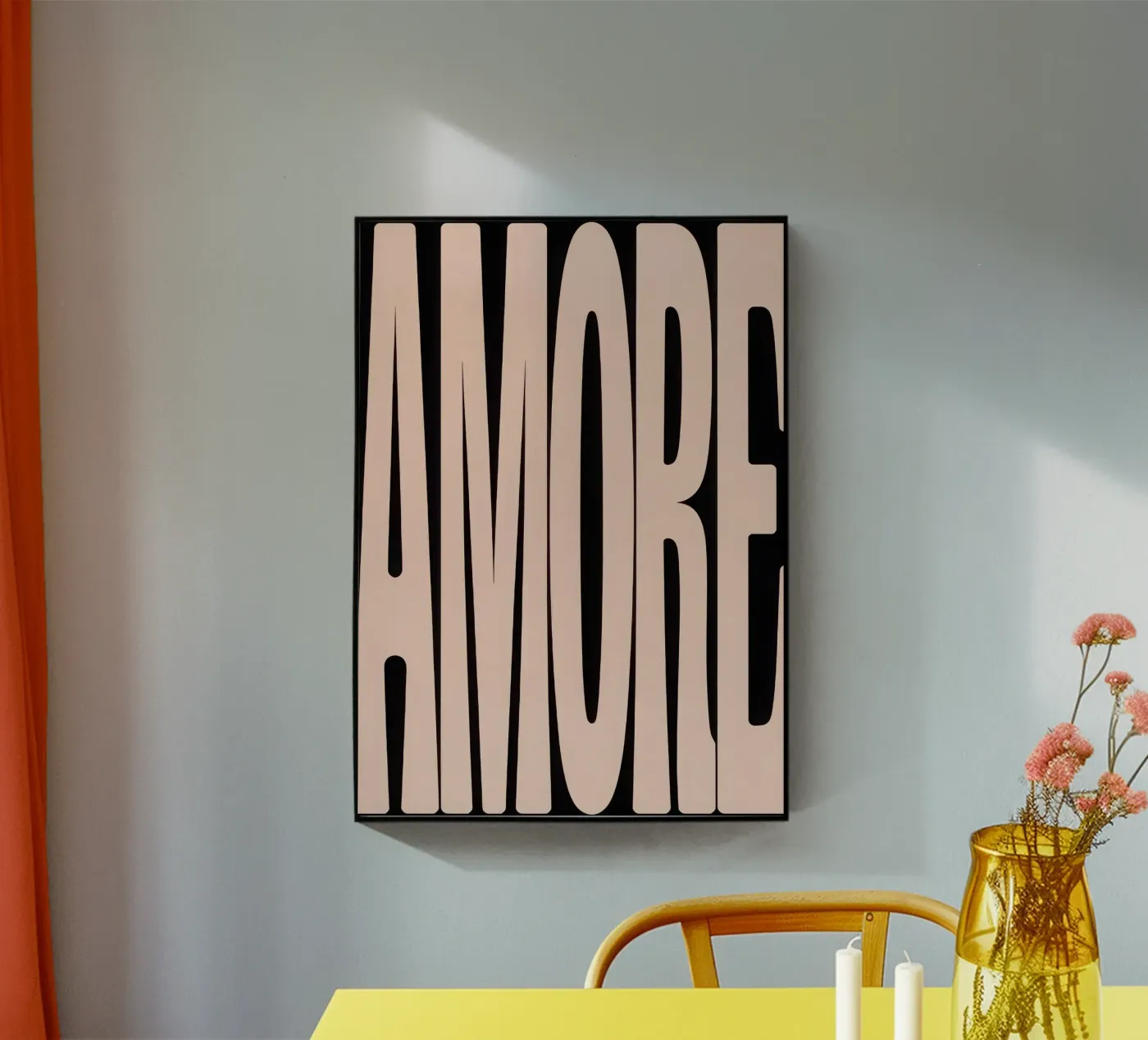 AMORE Acryl-Glas von Words by Niki