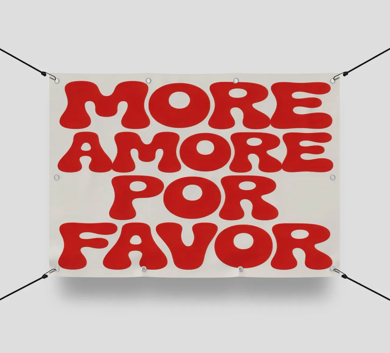 MORE AMORE FOR FAVOR telo in pvc da Words by Niki