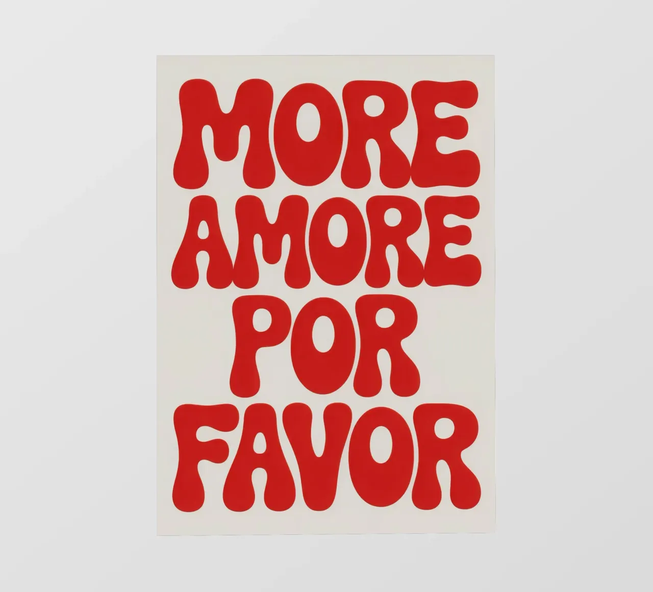 MORE AMORE FOR FAVOR telo in pvc da Words by Niki