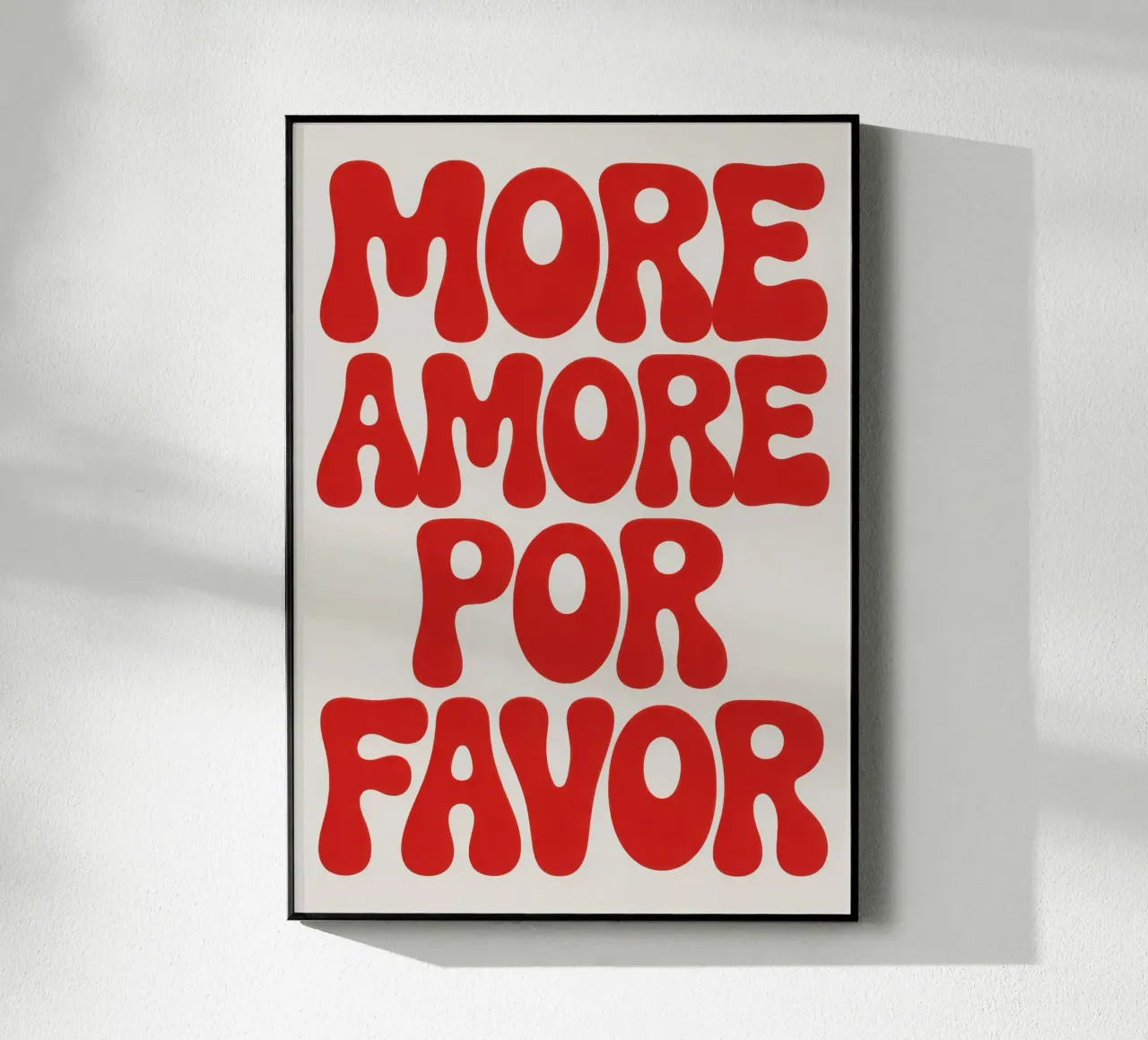 MORE AMORE FOR FAVOR plexiglass da Words by Niki