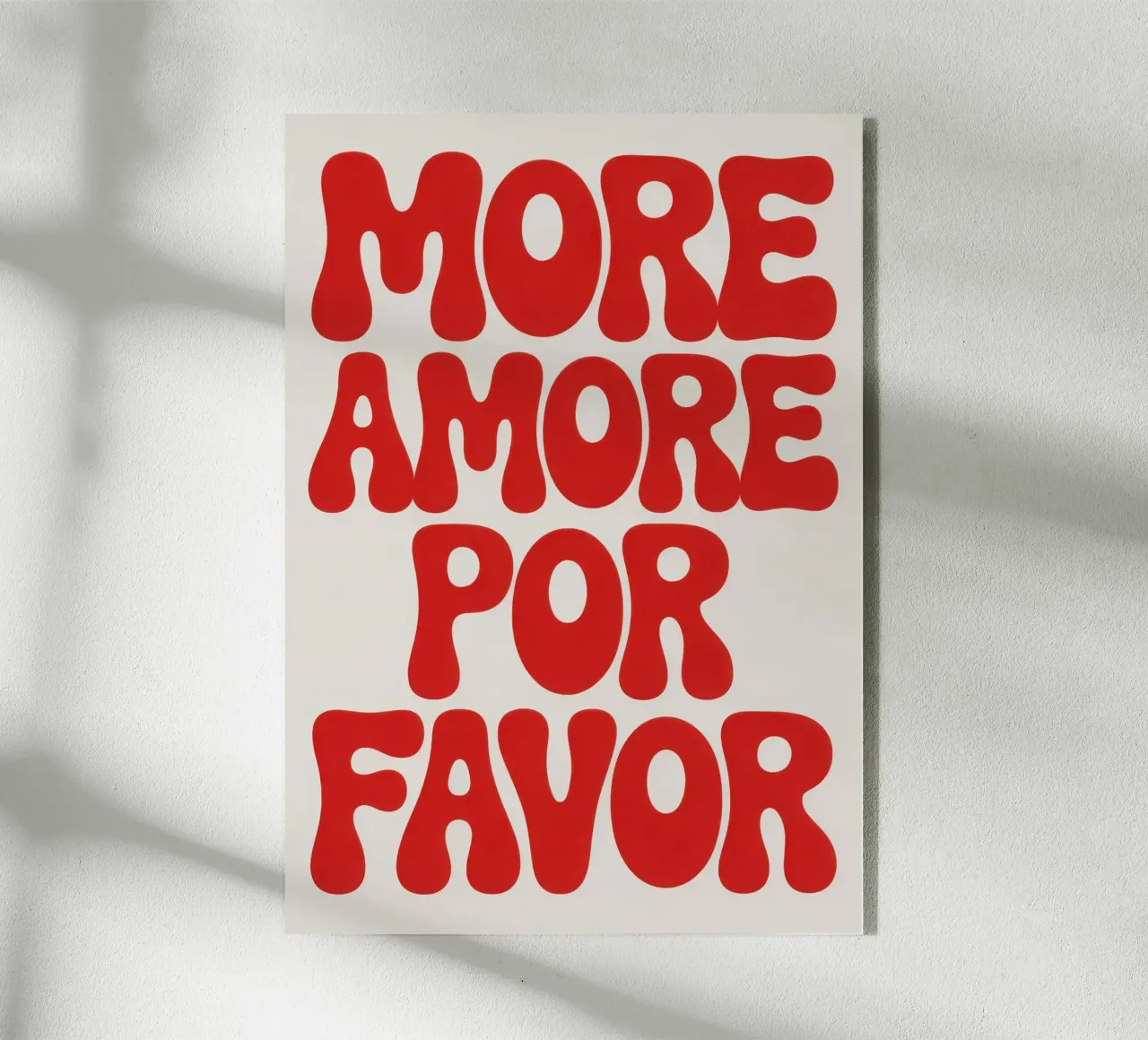 MORE AMORE FOR FAVOR plexiglass da Words by Niki