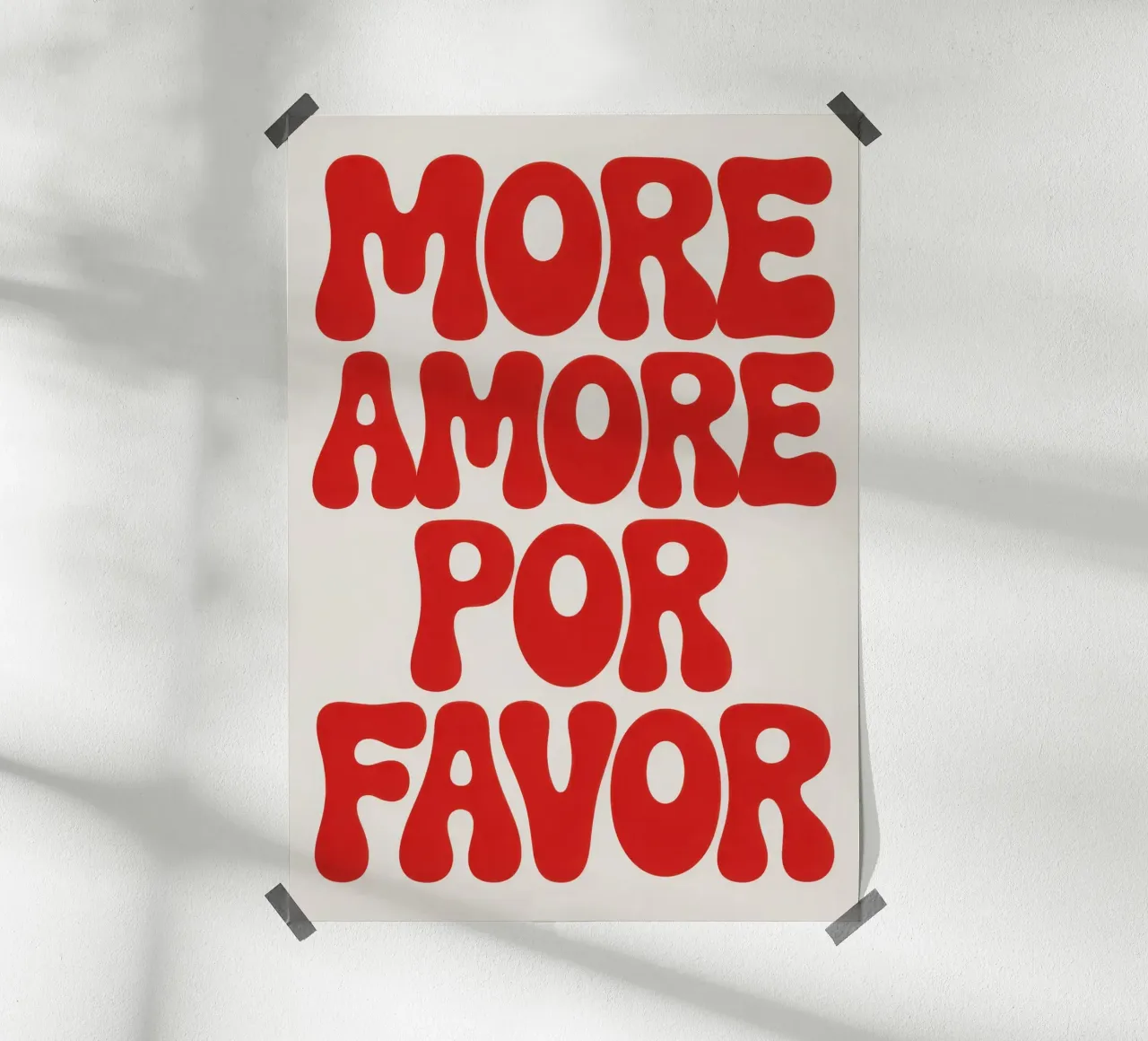 MORE AMORE FOR FAVOR carta hahnemühle da Words by Niki