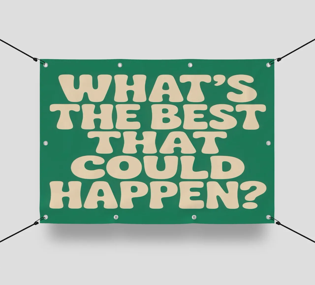 WHAT'S THE BEST THAT COULD HAPPEN? telo in pvc da Words by Niki