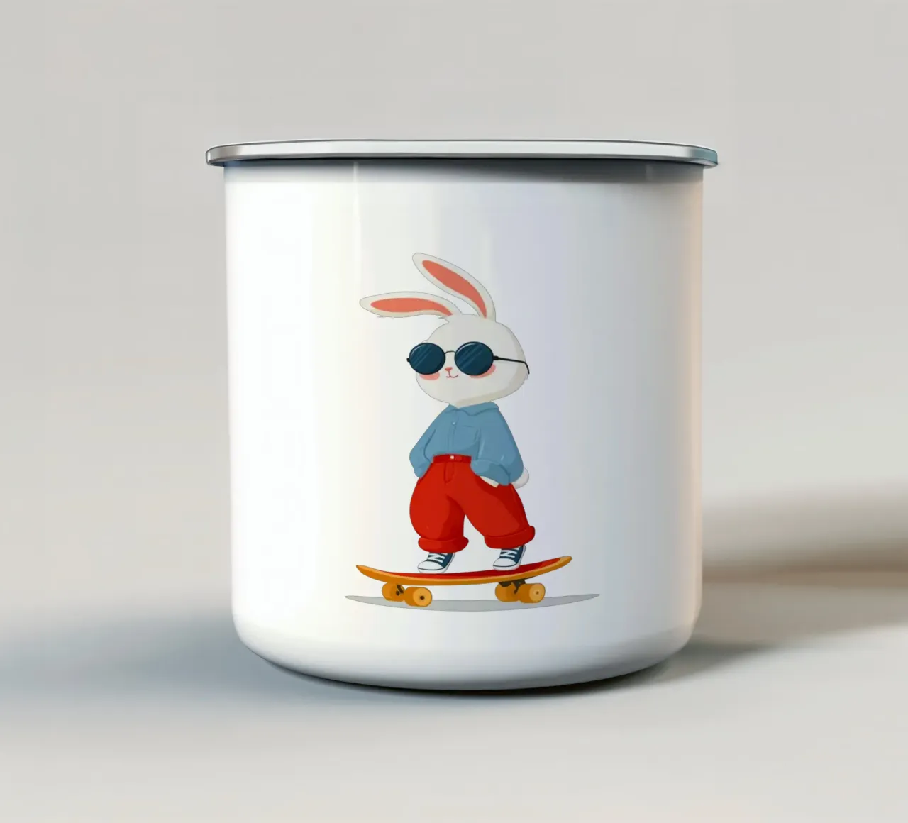 Coniglietto fresco tazza in smalto da HookASmile