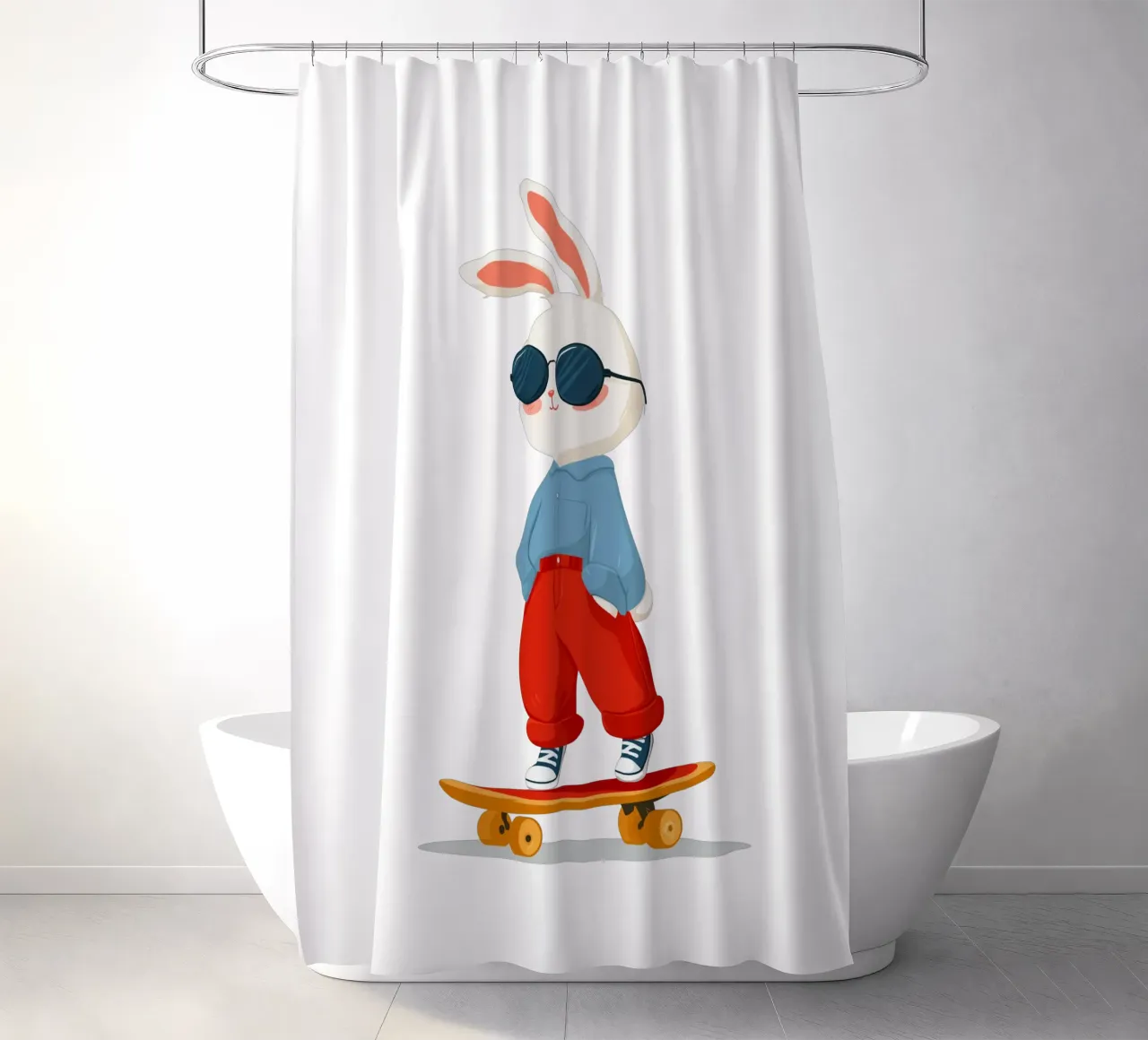 Coniglietto fresco tenda da doccia da HookASmile