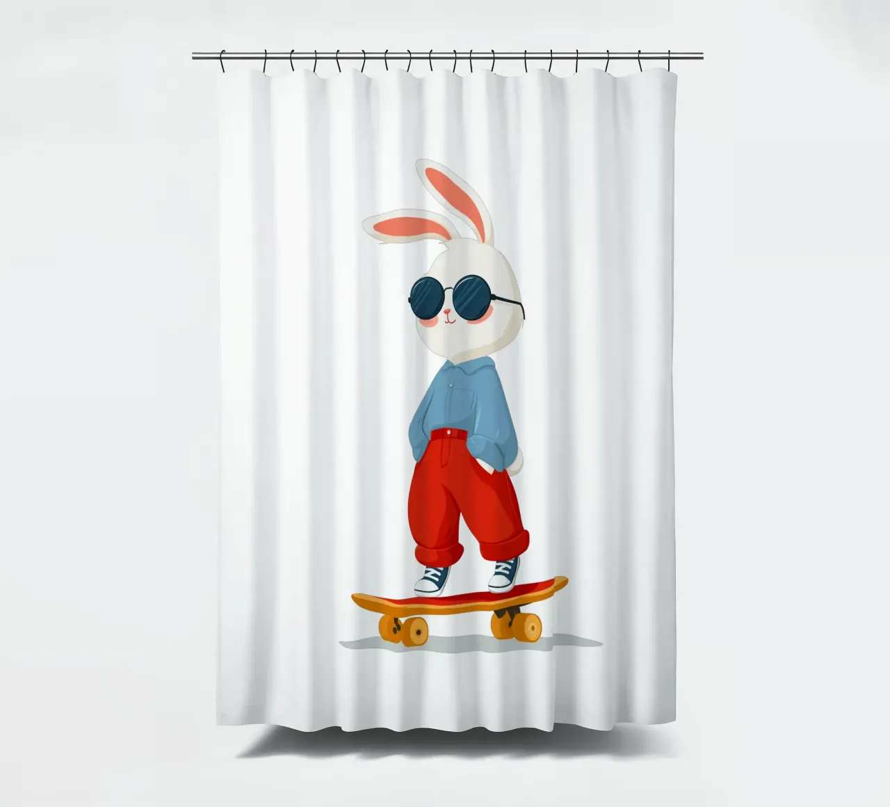 Coniglietto fresco tenda da doccia da HookASmile