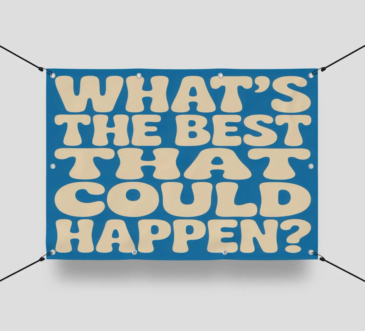 WHAT'S THE BEST THAT COULD HAPPEN? telo in pvc da Words by Niki