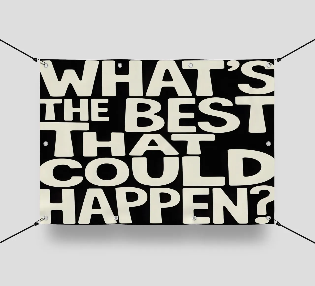 WHAT'S THE BEST THAT COULD HAPPEN? telo in pvc da Words by Niki