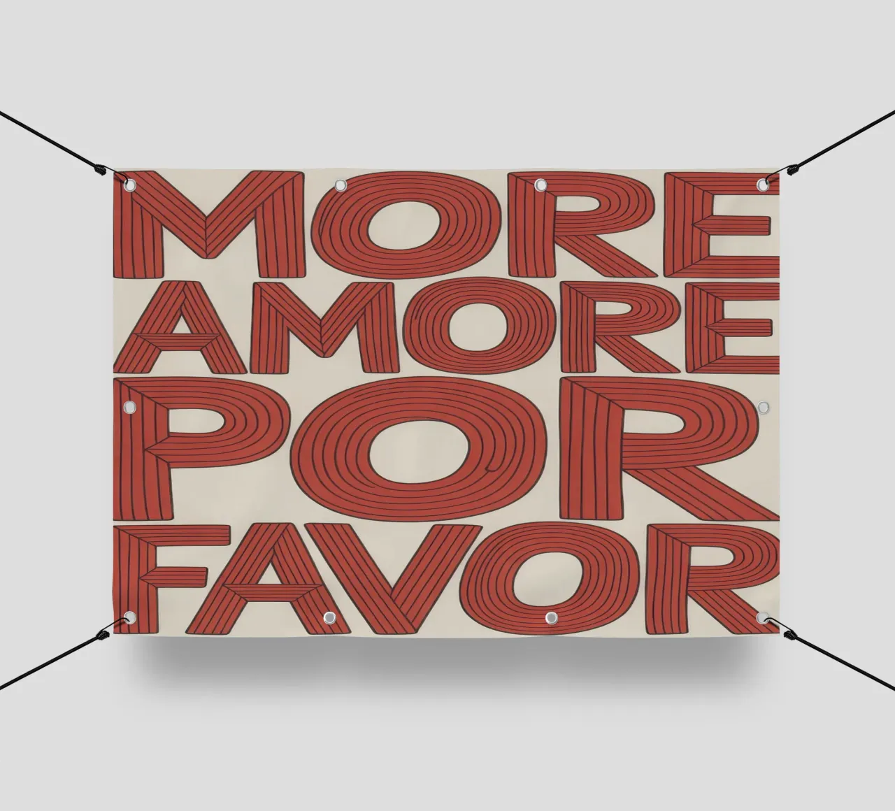MORE AMORE POR FAVOR telo in pvc da Words by Niki