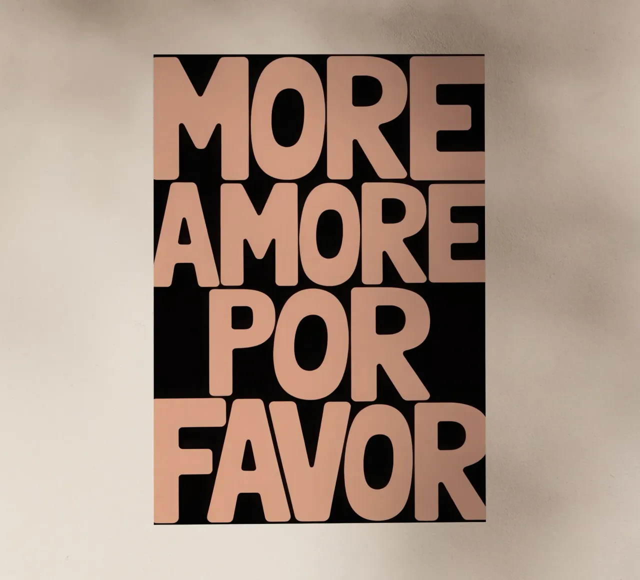 MORE AMORE POR FAVOR pellicola backlit da Words by Niki