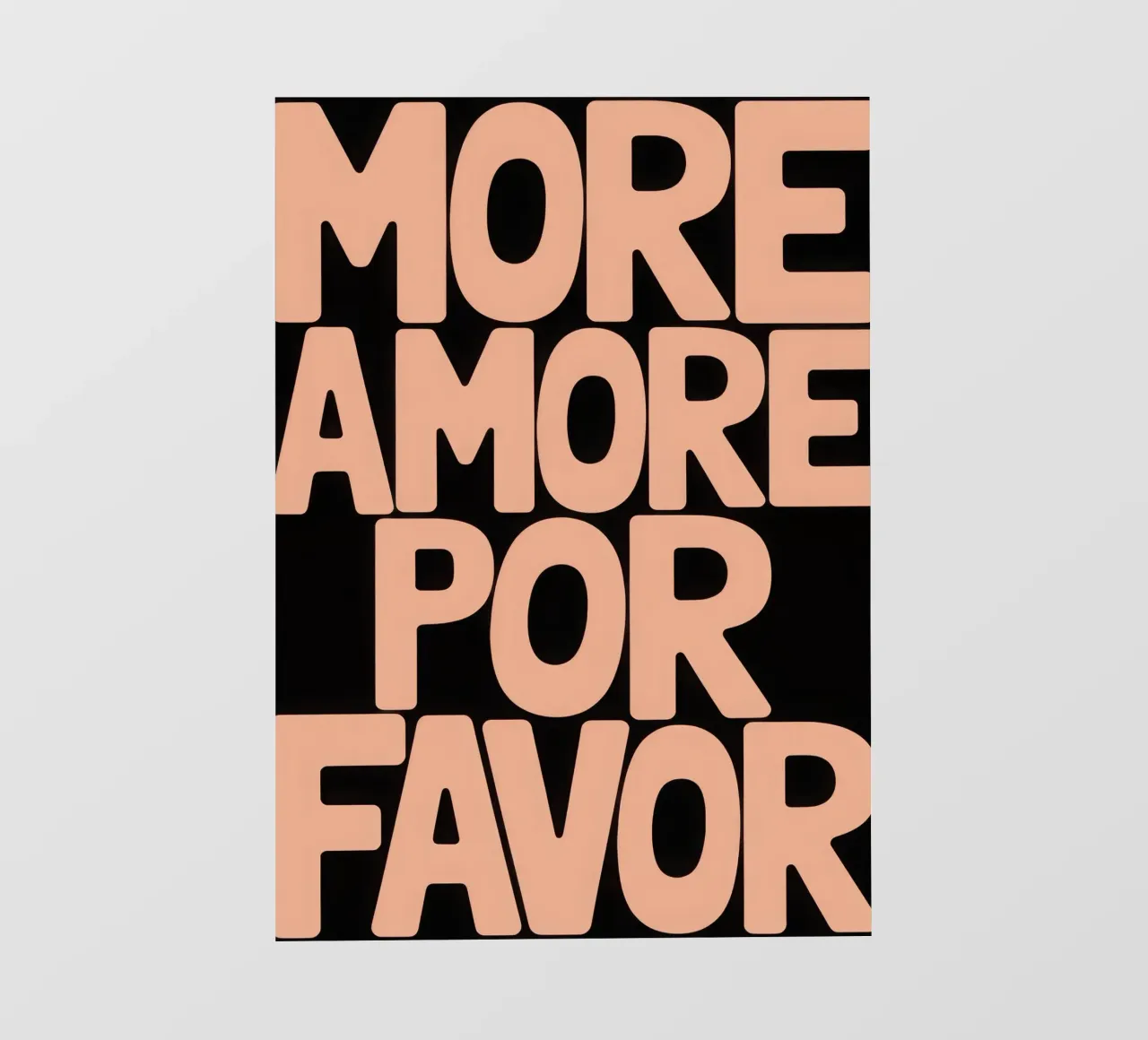 MORE AMORE POR FAVOR pellicola backlit da Words by Niki