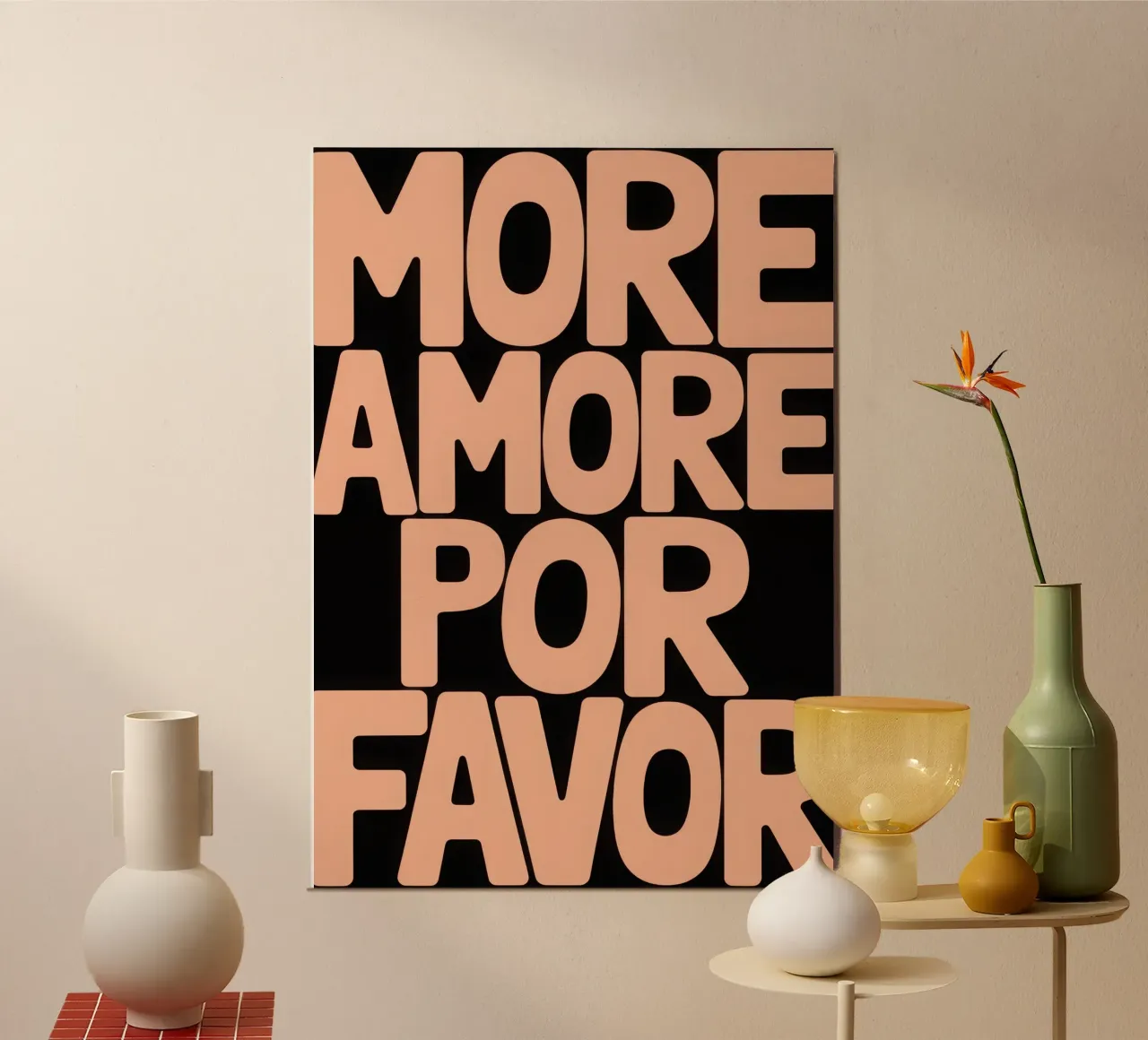 MORE AMORE POR FAVOR carta hahnemühle da Words by Niki