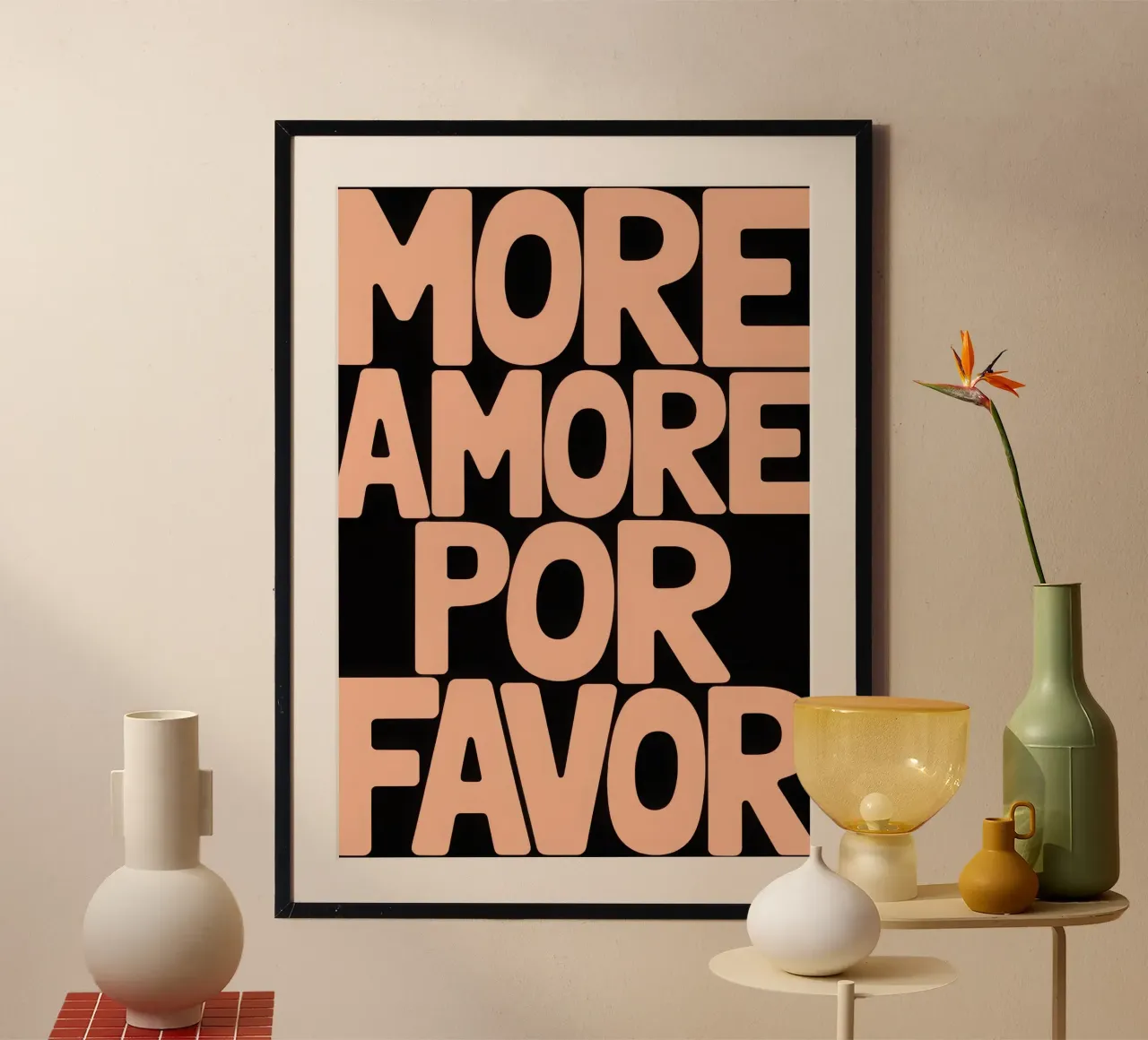 MORE AMORE POR FAVOR carta hahnemühle da Words by Niki