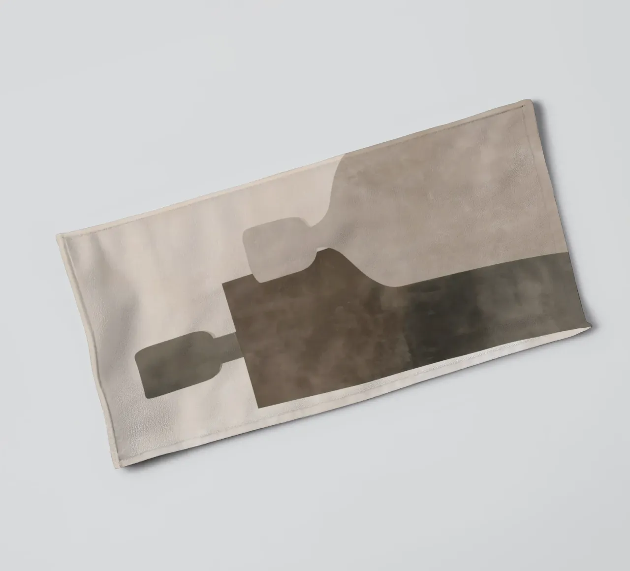 Together - Minimal Abstract Figures Print (Ensemble - Figures abstraites minimales) serviette de bain de Aralyn