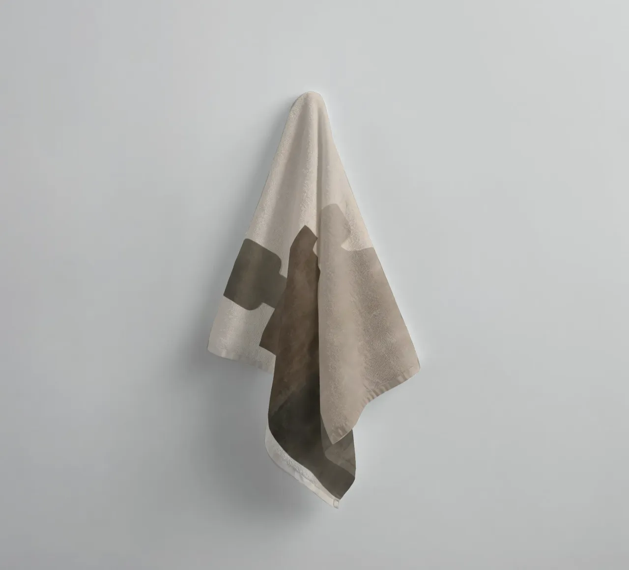 Together - Minimal Abstract Figures Print (Ensemble - Figures abstraites minimales) serviette de bain de Aralyn