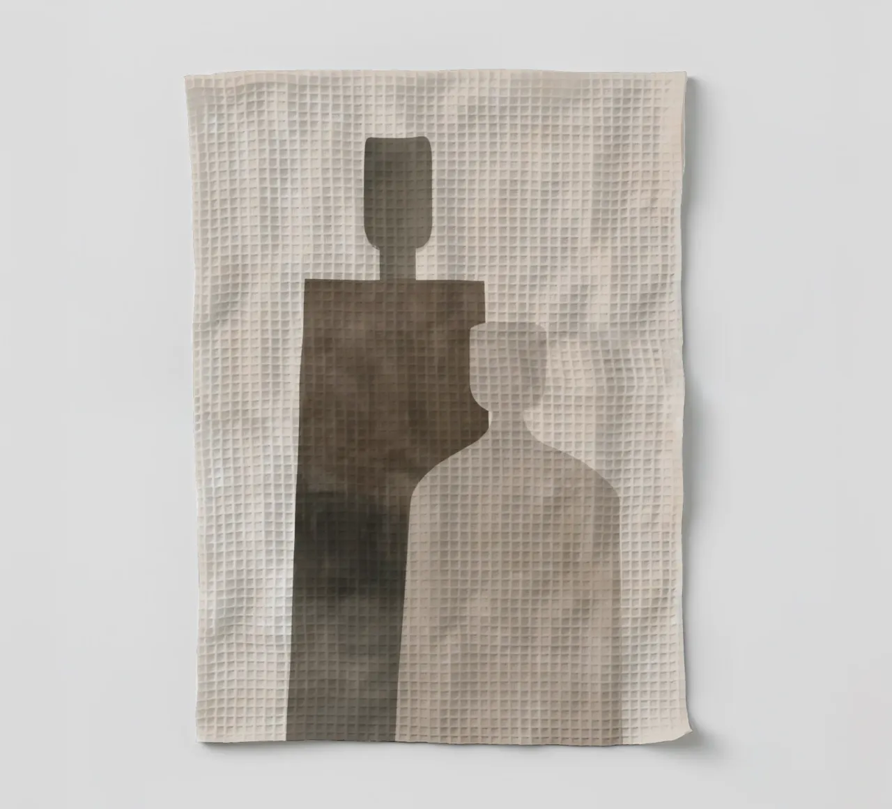 Together - Minimal Abstract Figures Print (Ensemble - Figures abstraites minimales) torchon de Aralyn