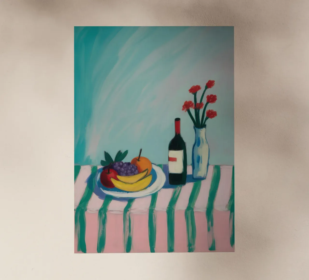 Natura morta con frutta e vino pellicola backlit da Vivid Narratives