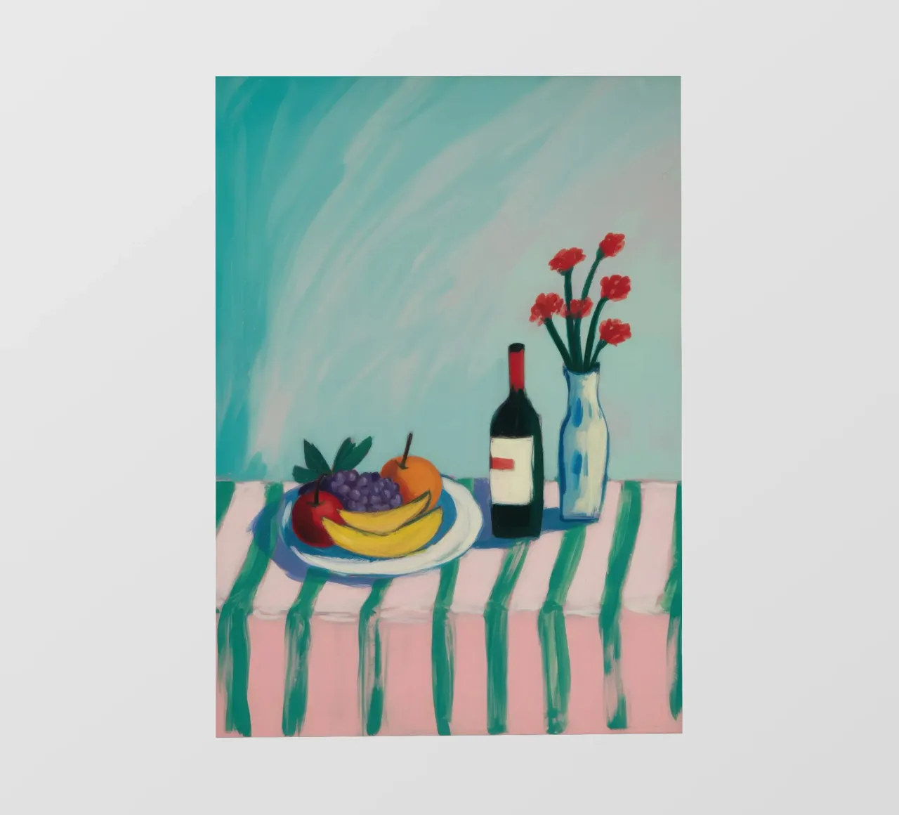 Natura morta con frutta e vino pellicola backlit da Vivid Narratives