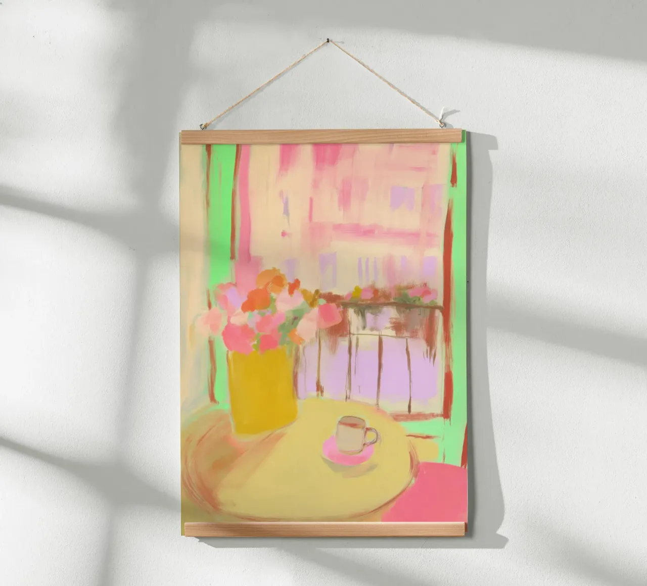 Natura morta con fiori e tazza carta hahnemühle da Bright Horizons
