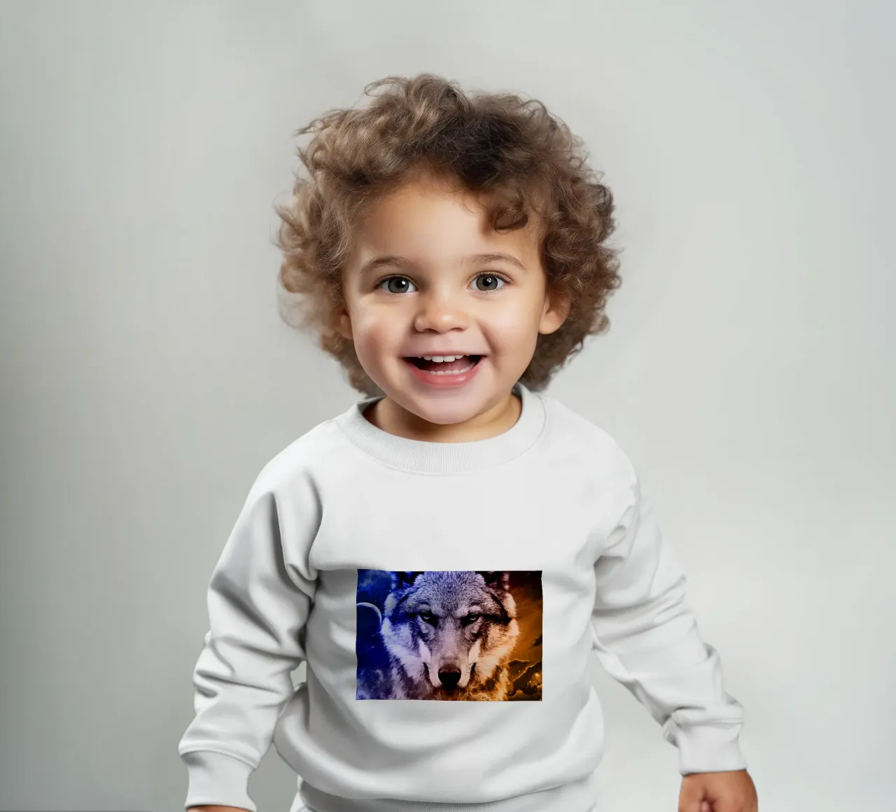 Wolf Galaxy felpa neonato da Mateo