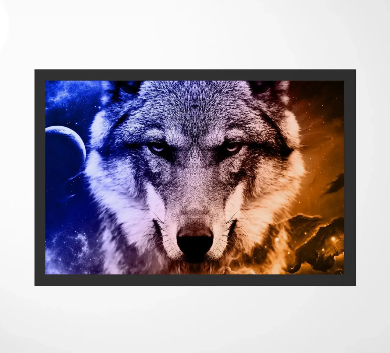 Wolf Galaxy doormat by Mateo