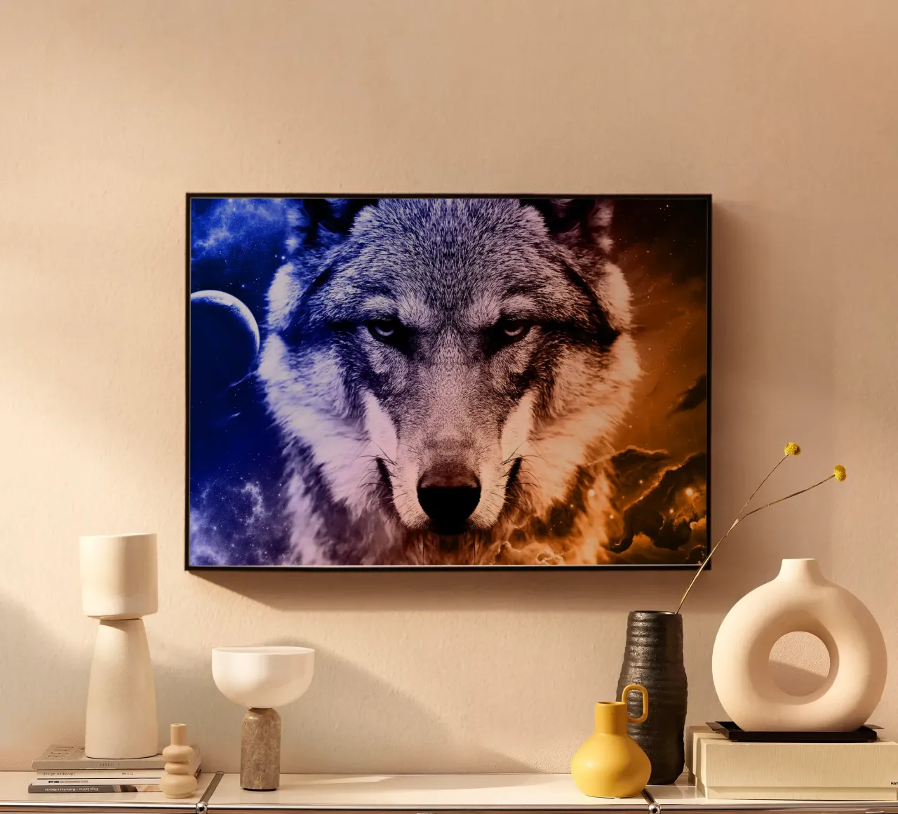 Wolf Galaxy acrylic glass by Mateo