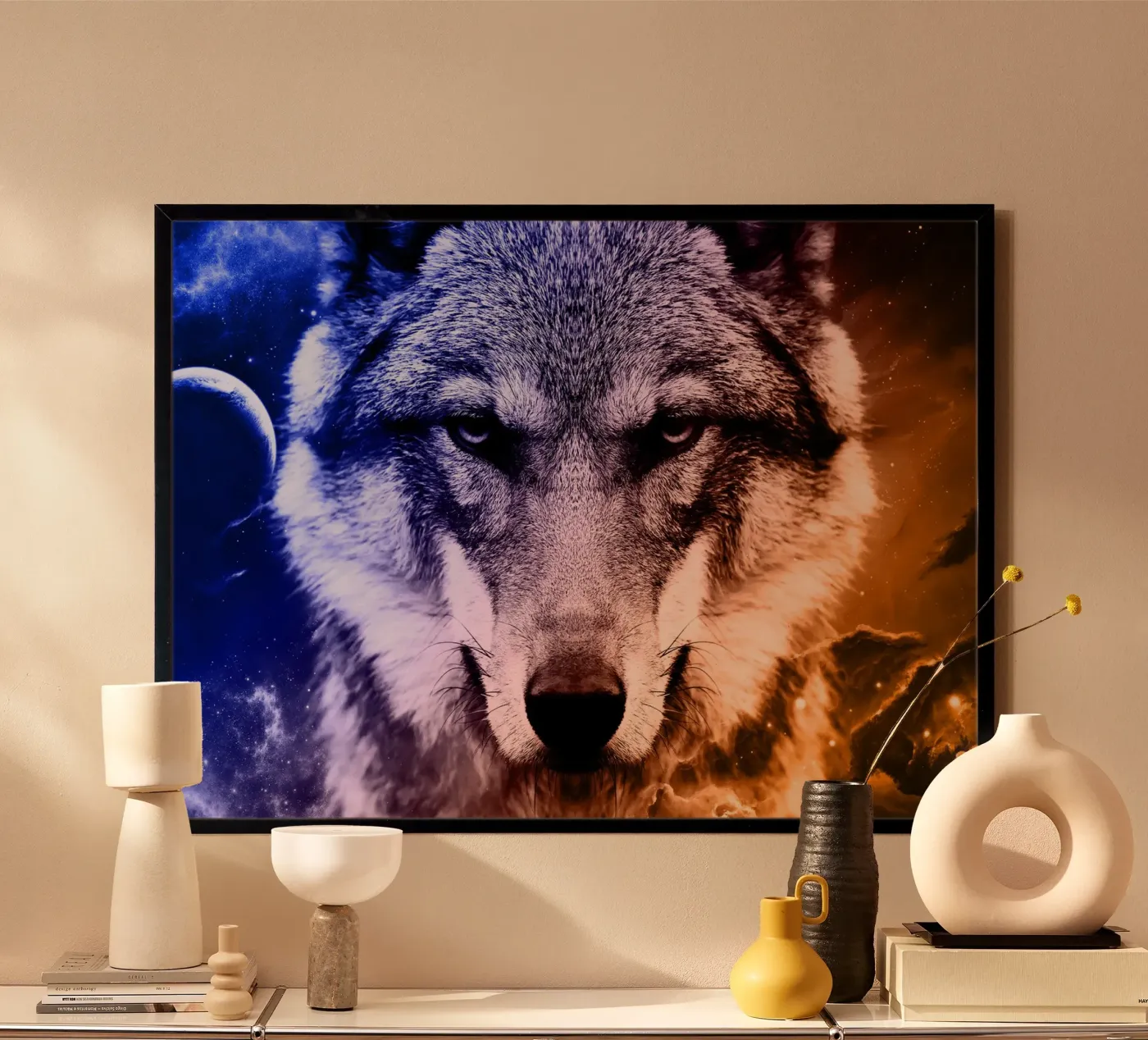 Wolf Galaxy poster van Mateo
