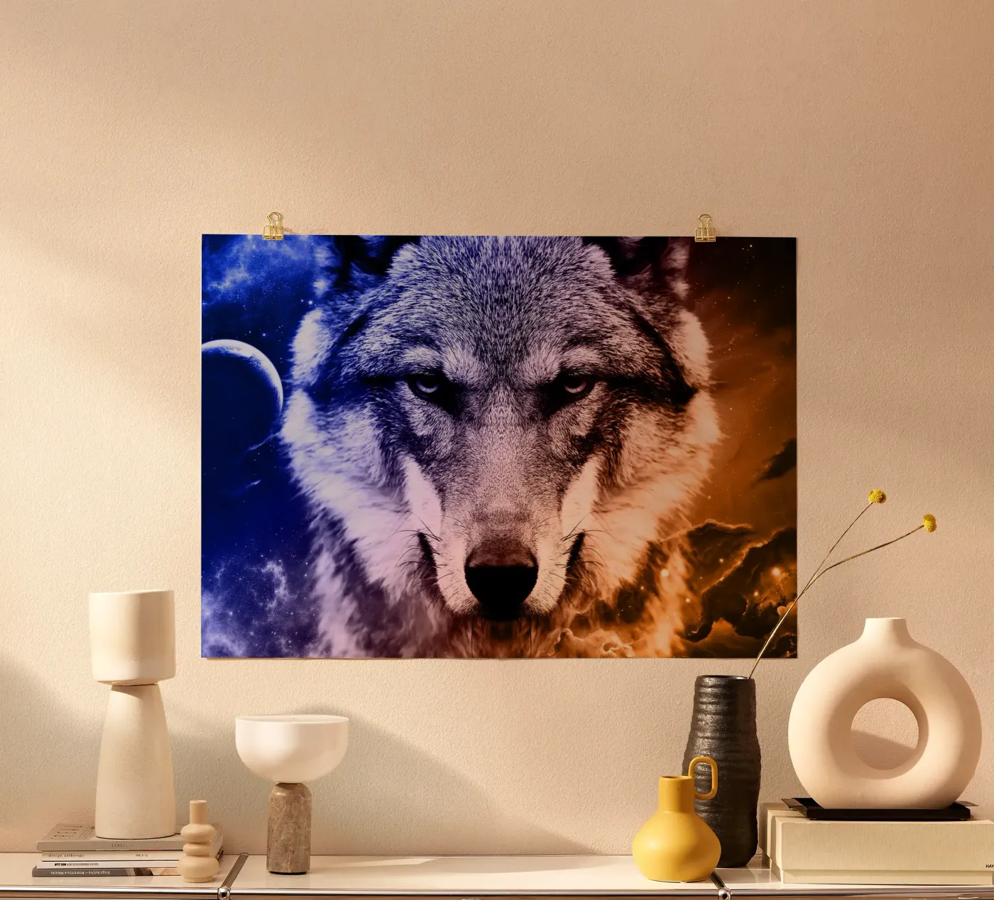 Wolf Galaxy poster van Mateo