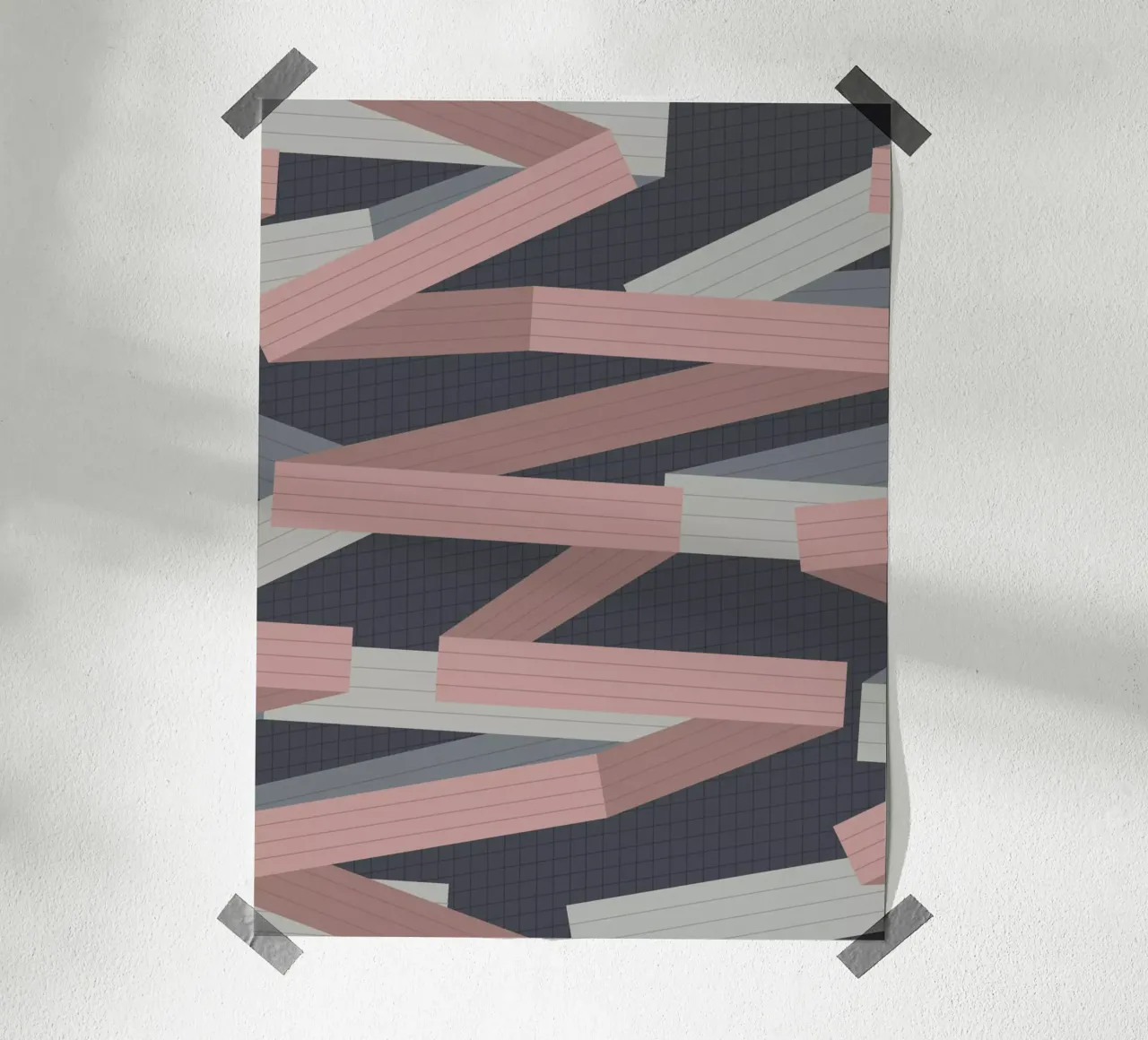 Ribbon poster with plastic frame by Lidia Blomgren