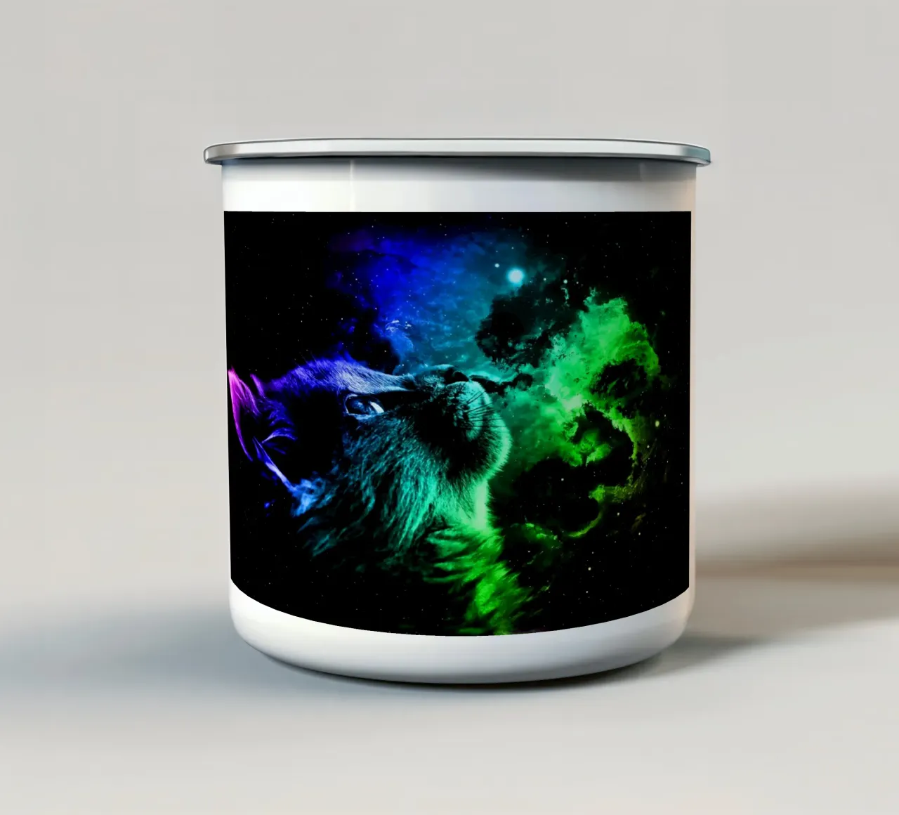 Cat Galaxy tazza in smalto da Mateo