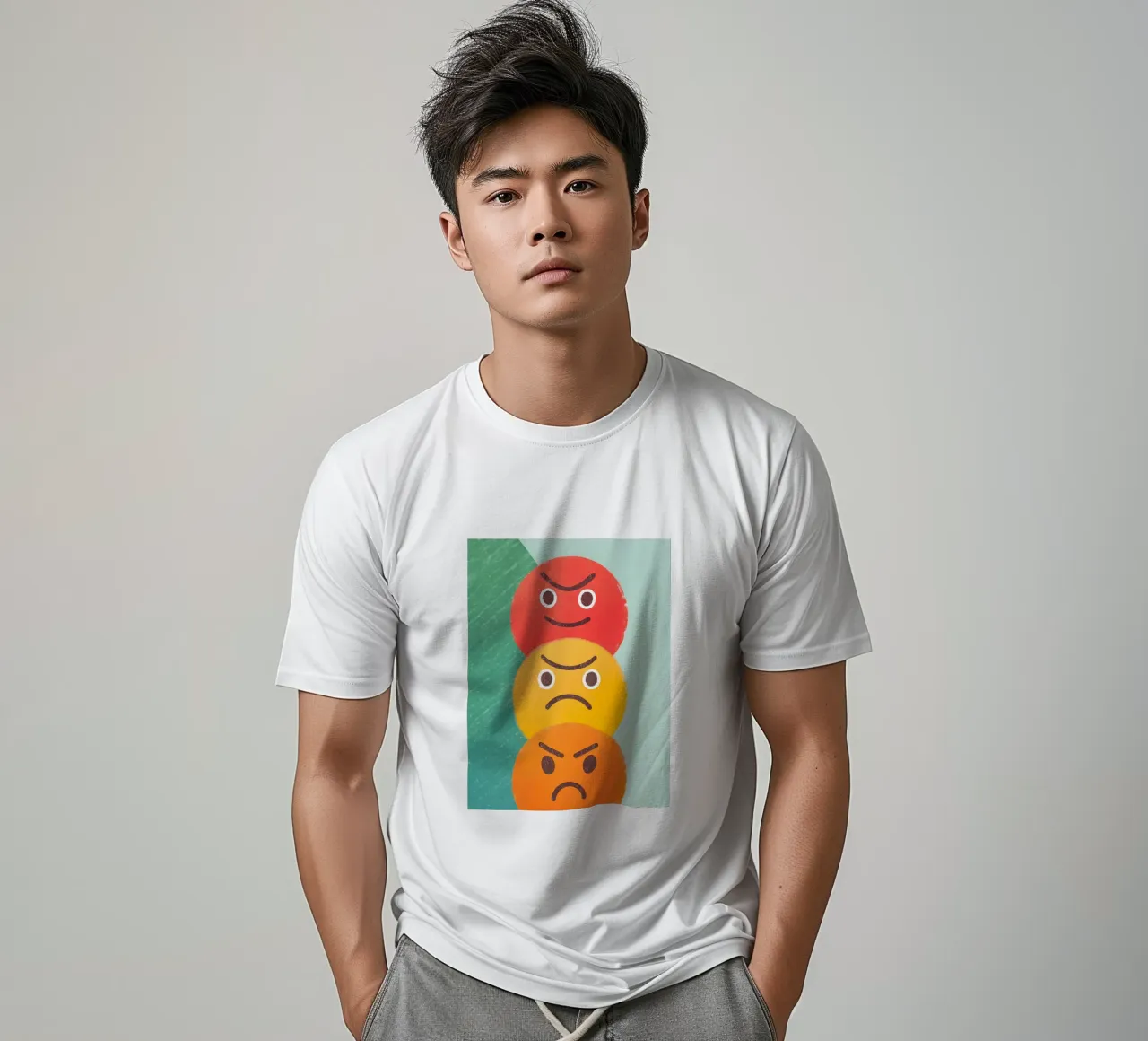 Espressione del viso arrabbiato t-shirt da LOYAL SHOP