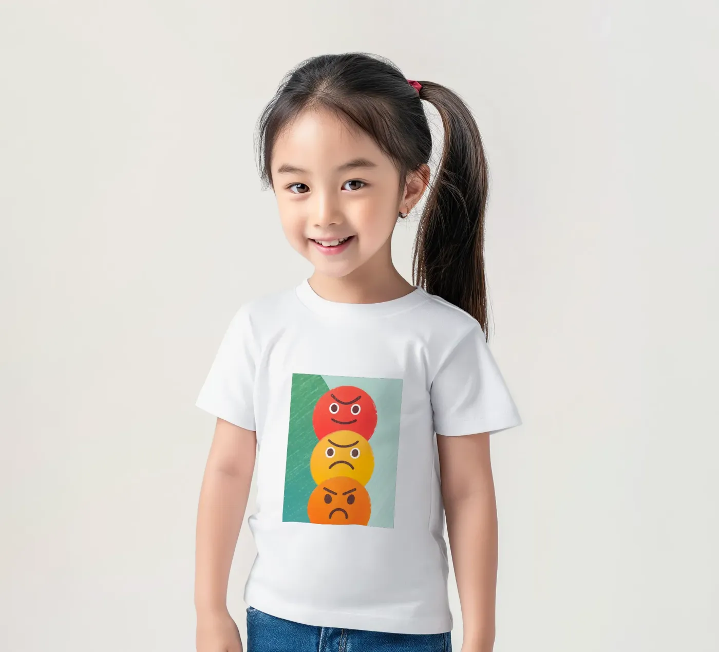 Espressione del viso arrabbiato t-shirt bambini da LOYAL SHOP