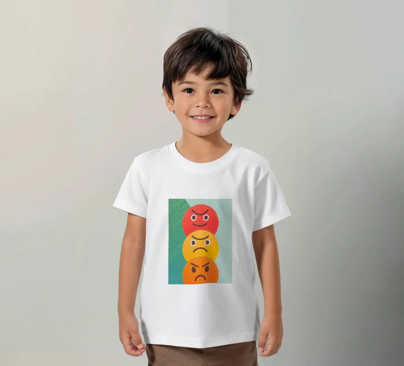 Espressione del viso arrabbiato t-shirt bambini da LOYAL SHOP