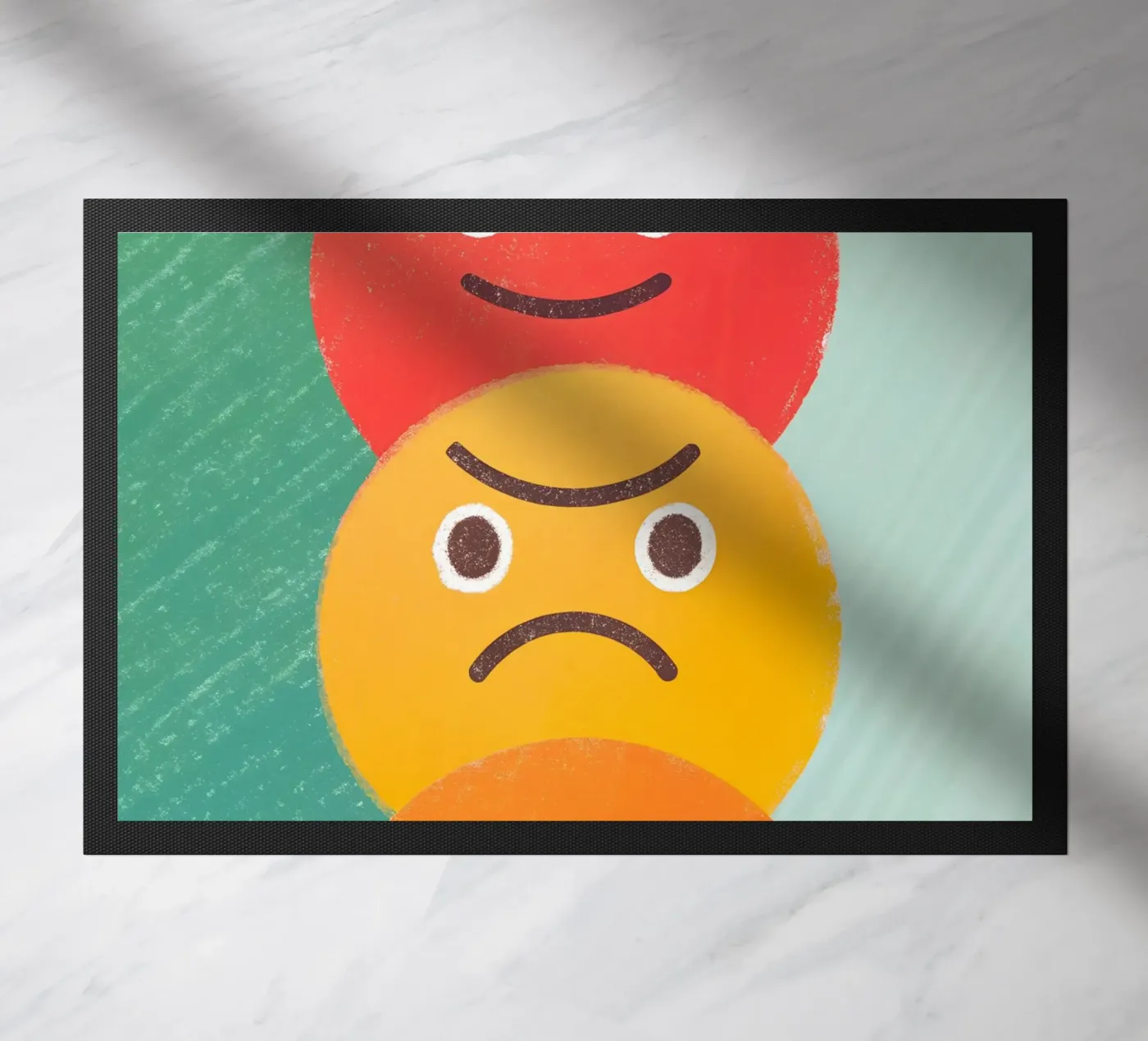 Angry Face Expression doormat by LOYAL SHOP