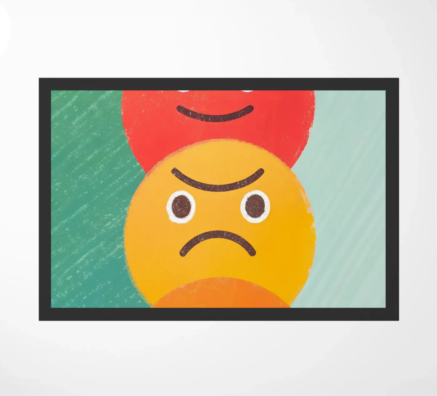 Angry Face Expression doormat by LOYAL SHOP