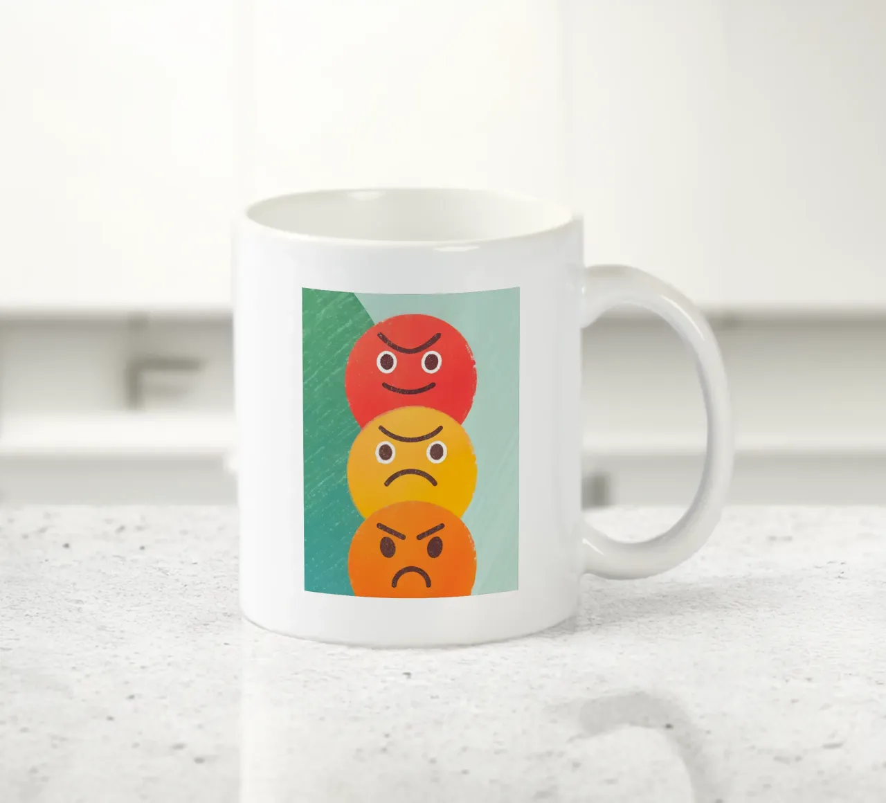 Espressione del viso arrabbiato tazza in ceramica da LOYAL SHOP