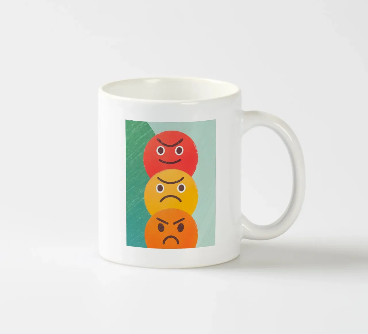 Espressione del viso arrabbiato tazza in ceramica da LOYAL SHOP