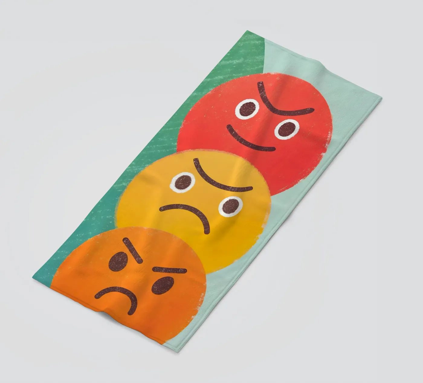 Espressione del viso arrabbiato telo mare da LOYAL SHOP