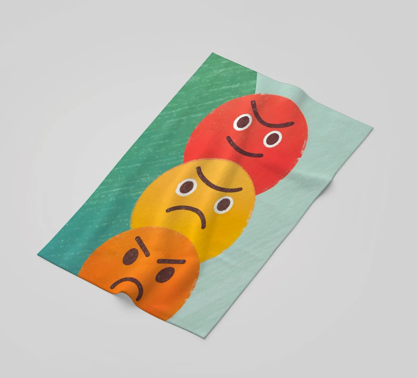 Espressione del viso arrabbiato telo mare da LOYAL SHOP