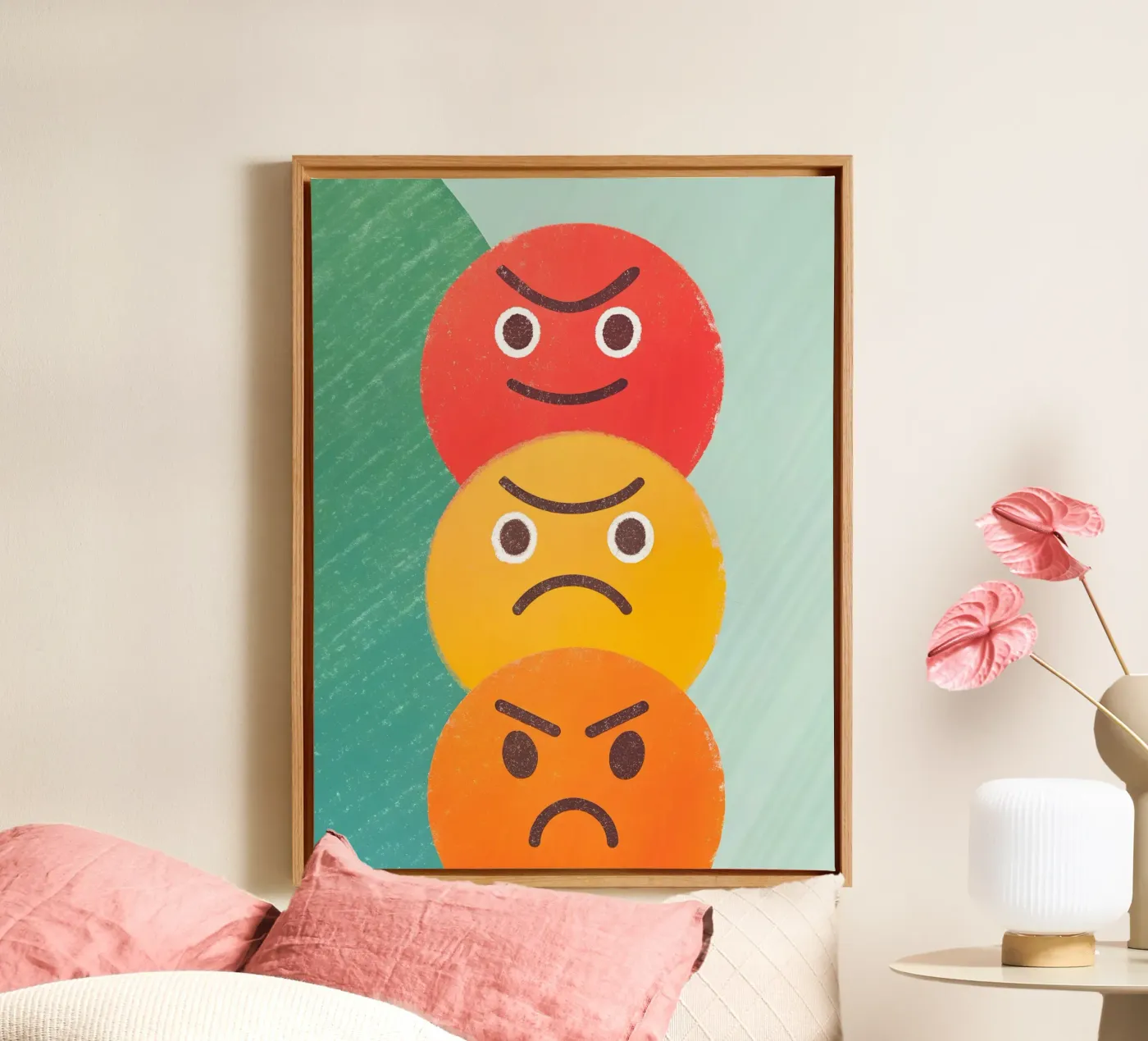 Espressione del viso arrabbiato tela da LOYAL SHOP