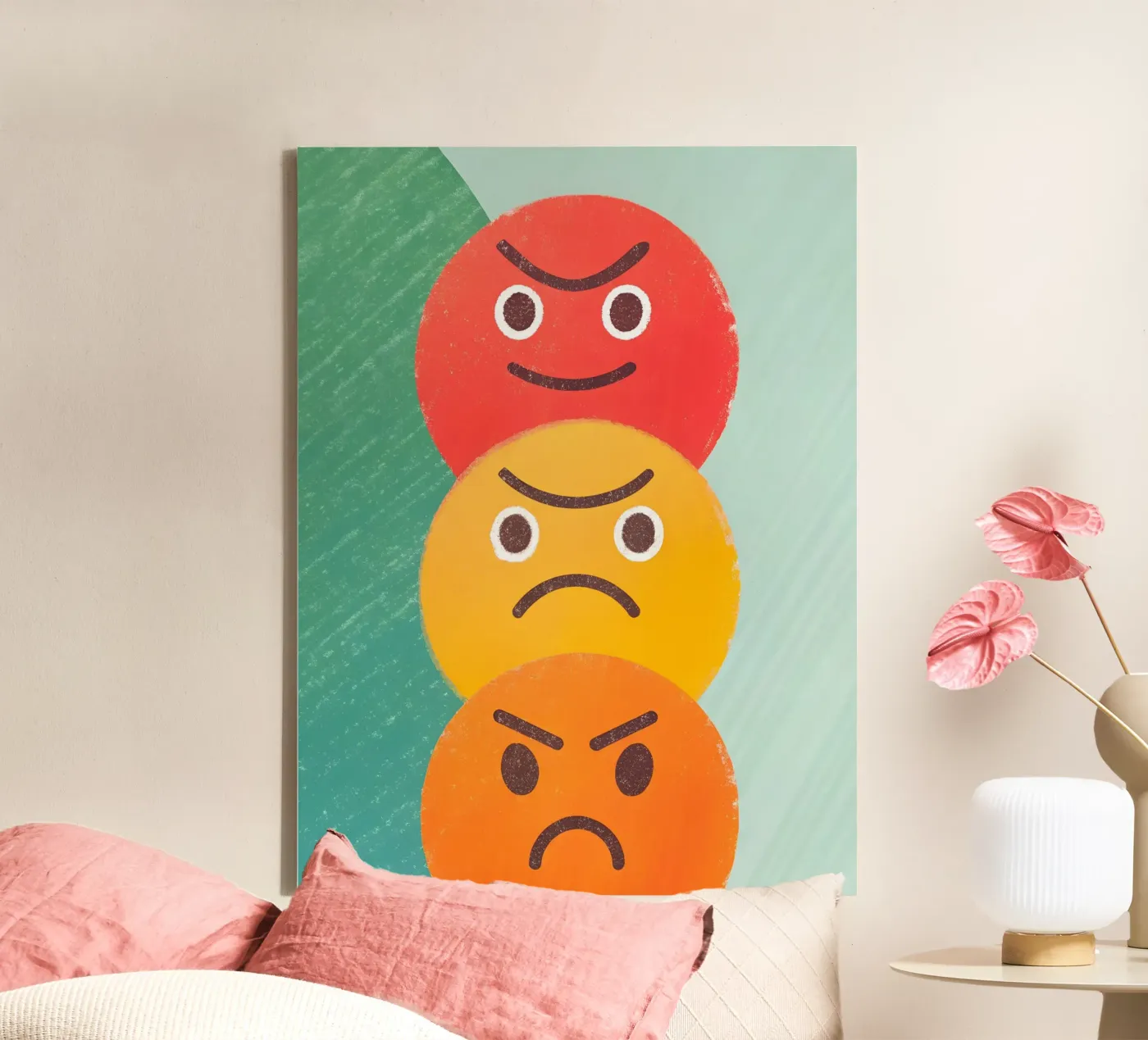 Espressione del viso arrabbiato tela da LOYAL SHOP