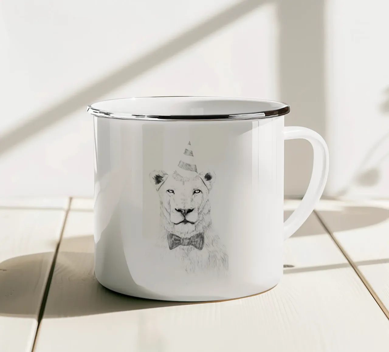 Get the party started Emaille Tasse von Balazs Solti