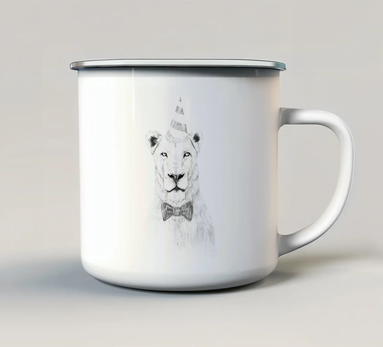 Get the party started Emaille Tasse von Balazs Solti